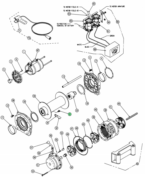 WARN VITE FERMACAVO TAMBURO 12000 - 5/15 - 18X3/8