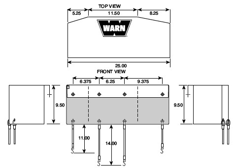 WARN COPERTURA PER VERRICELLO SERIE 12000 -16.5Ti IN VINILE