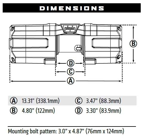 WARN VERRICELLO DA ATV AXON 45RC 12V CON CAVO TESSILE