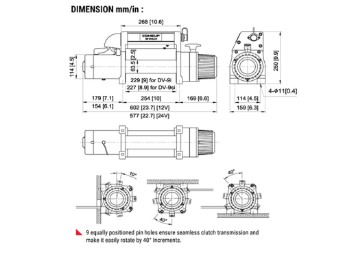 COME UP VERRICELLO DV-9i 24V