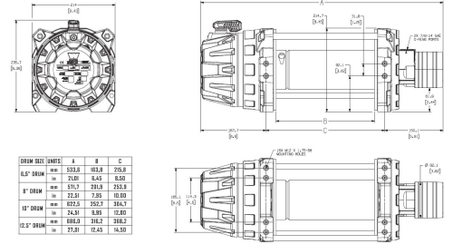 WARN VERRICELLO IDRAULICO SERIE G2 12-A 4.0 ci-AC