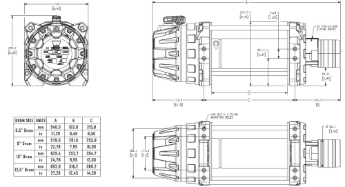 WARN VERRICELLO IDRAULICO SERIE G2 15-A 5.0 ci-AC