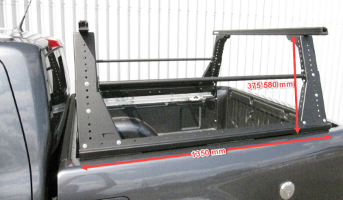 MULI-RACK SISTEMA PORTANTE DOPPIA CABINA CON BARRE RHINO RACK HD 1375 MM