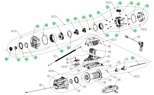 WARN S/P TRASMISSIONE COMPLETA-216 ASSY PER ZEON 10