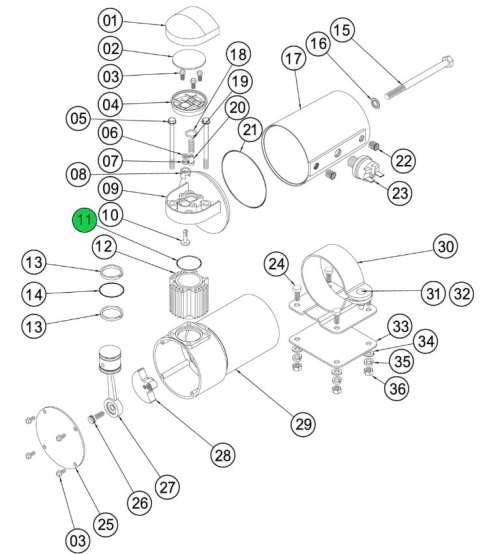 ARB O-RING COMPRESSORE CILINDRO